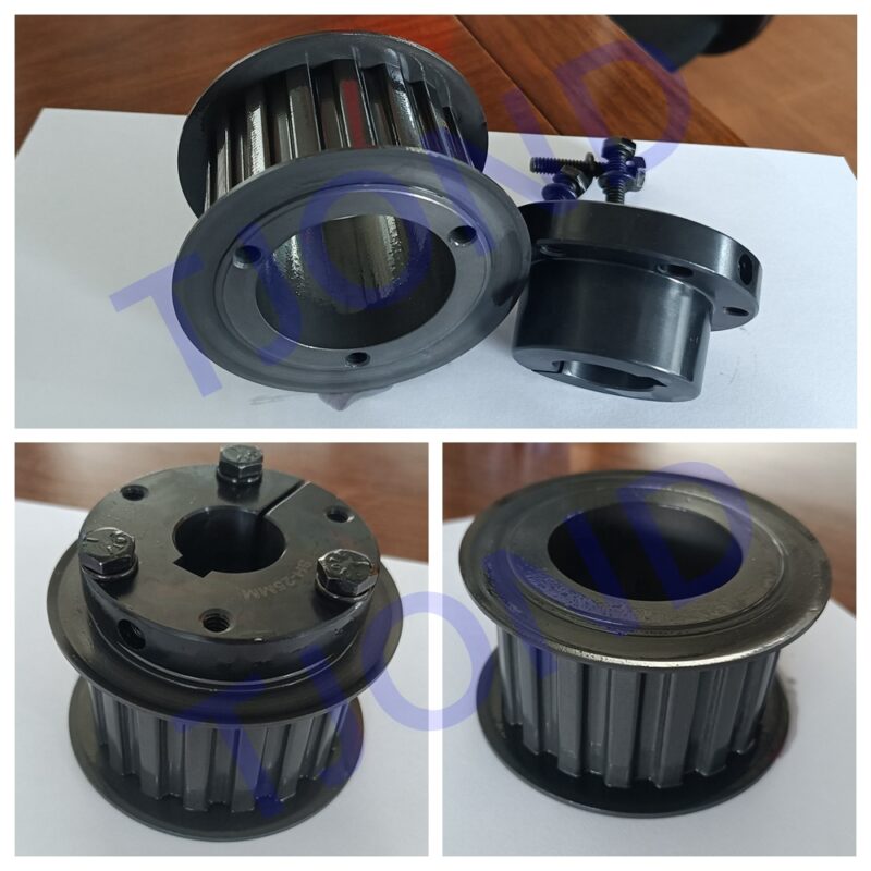 Carbon Steel Custom QD Timing Belt Pulley with SH25 Bushing